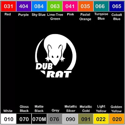 DUB RAT Vinyl Decal Sticker Window Car Truck VW - 6 Inch • $2.52