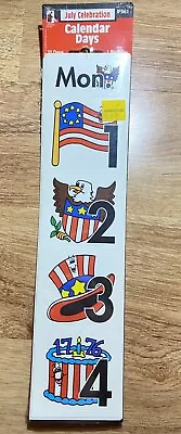 Vintage Classroom Bulletin Board 4th Of July Patriotic Decor Calendar Days Teach • $8.50