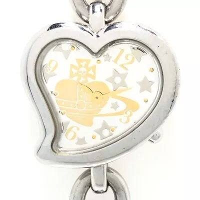 Vivienne Westwood Quartz VW0080 Wrist Watch  Heart Silver Gold Not Tested #33 • $130