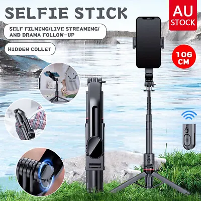 Bluetooth Selfie Stick Tripod Wireless Rotating Remote For IPhone Mobile Phone • $24.95