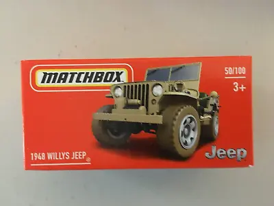 1948 Willys Jeep * 2022 Matchbox POWER GRABS * 50/100 • $3.95