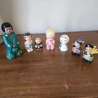 Lot/7 - Assorted Vintage JAPAN Hand Painted Salt & Pepper Shakers • $10.50