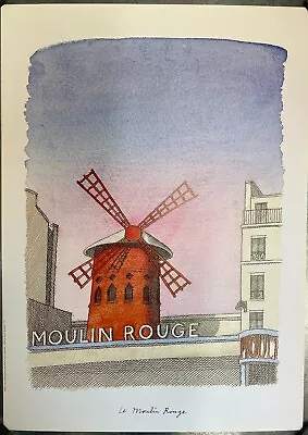 Vintage Original Moulin Rouge Poster By Pierre Le-Tan • $75