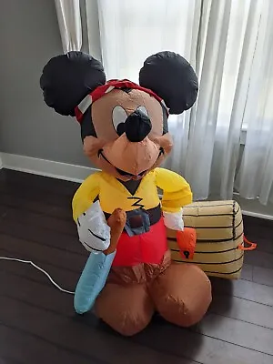 Gemmy 2005 Disney Mickey Mouse Pirate Inflatable 4ft Blow Up Retired HTF In Box • $50.90