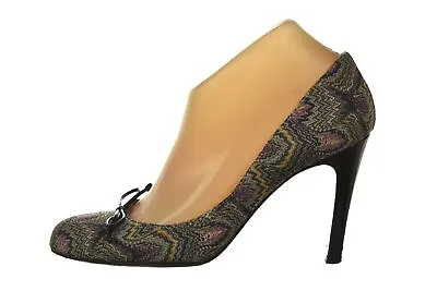£67.98 • Buy Missoni Womens Shoes Size 38.5 7.5 Gray Purple Textured Classic Pumps Heels