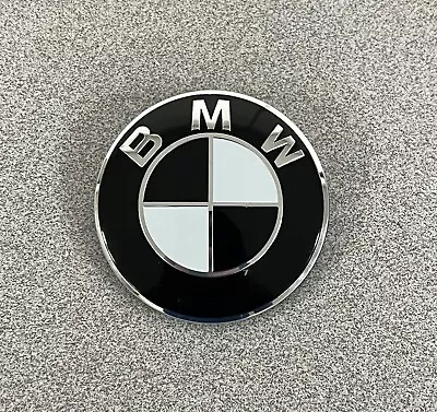 BMW 82mm BONNET BADGE BLACK HOOD EMBLEM REPLACEMENT E46 36 90 60 83 92 M3 M5 • $17