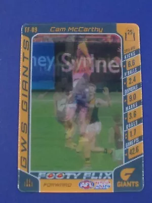 2016 AFL Teamcoach Footy Flix Card 'Cam McCarthy' GWS Giants  #FF-09 • $1