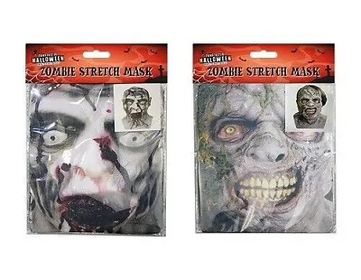 Zombie Stretch Mask  Stocking Kids Adults Horror Halloween Costume Accessory New • £4.99