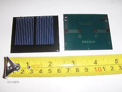 1V X 300 MA. Mini Solar Panel   Epoxy Encapsulated Virtually Indestructible .3W • $1.99