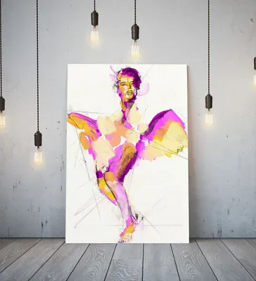 £11.99 • Buy Marilyn Monroe 5 -deep Framed Canvas Wall Sketch Art Picture Paper Print- Purple