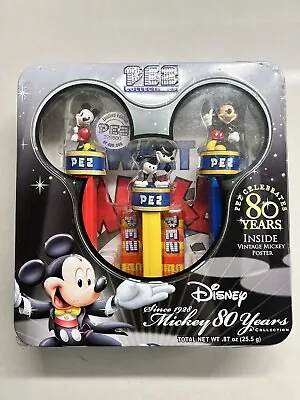 Disney PEZ Mickey Mouse 80 Years Collection W/ Retro Mickey Poster-Sealed New • $15.99