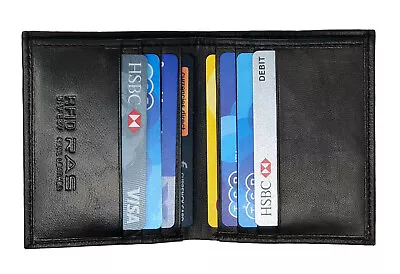 Mens Slim Leather Wallet RFID SAFE Contactless Card Blocking ID Protection 122 • £6.99