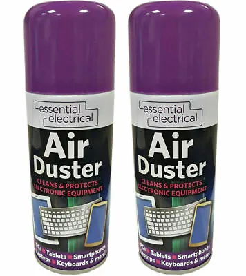 £4.99 • Buy Compressed Air Duster Spray Can Cleans Protects Laptops Keyboards 200ml & 400ml.