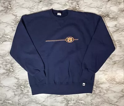 Vintage Auburn Tigers Sweatshirt Mens Large Blue Russell Made In USA 90s • $34.99