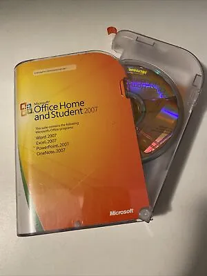 Microsoft MS Office 2007 Home & Student Genuine Disc & Product Key W/ Case • $18.04