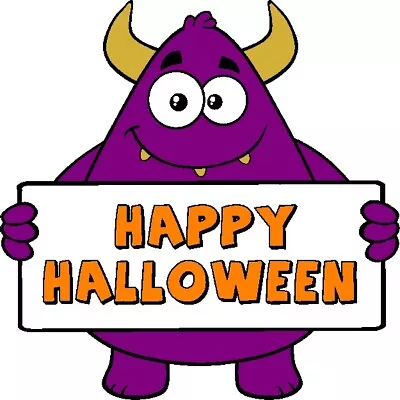 30 Custom Purple Happy Halloween Monster Personalized Address Labels • $0.99