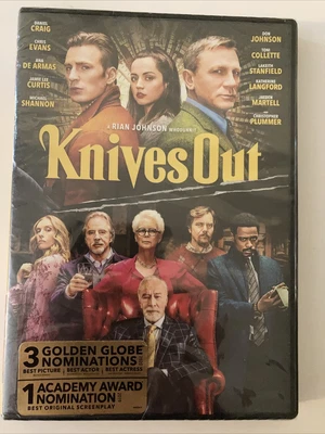 $7.99 • Buy Knives Out DVD Daniel Craig NEW Sealed 3 Golden Globe & 1 Academy Award Nominee