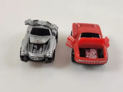 Micro Machines - Mercedes Benz 300SL Gullwing Deluxe Silver & Red Ferrari • $16.14