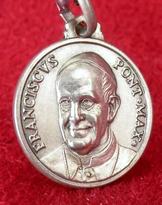 Carmelite Nun's  Sterling Pope Francis Blessed Vatican Pilgrimage Rosary Medal • $49.99