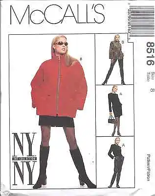 8516 UNCUT McCalls SEWING Pattern Misses Lined Jacket Pants Skirt OOP NY NY SEW • $4.89