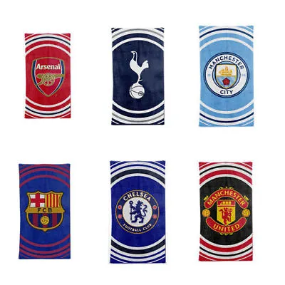 Football Pulse Towel  Barcelona Chelsea Arsenal Kids Boys Gift Towel • £15.99