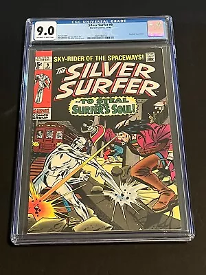 Silver Surfer #9 Cgc 9.0 ! Ow/wh Pages   Mephisto App. Marvel 1969 ! Nr • $34