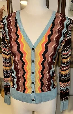 Missoni Target Womens Multicolor Chevron Button Front Cardigan Sweater Sz Medium • $20