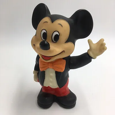 Coin Bank Vintage Mickey Mouse Walt Disney Productions 6 1/2  Head & Arm Moves • $14.56