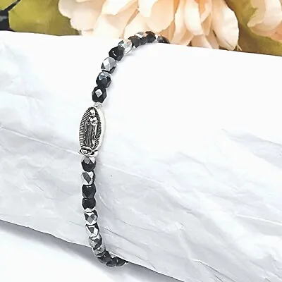 Slim Virgen De La Guadalupe Catholic Beaded Bracelet Our Lady Religious Jewelry • $22