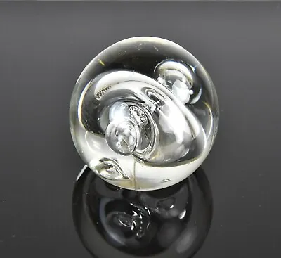 Vintage Rollin Karg Hand Blown Glass Bubble Sphere Paperweight • $210