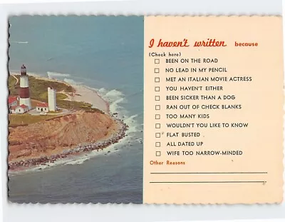 Postcard Montauk Point Lighthouse Long Island Montauk New York • $3.49