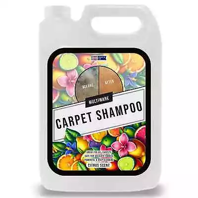 Carpet Shampoo Cleaner Cleaning Detergent 5l Odour Pet Deodoriser Vax Citrus • £11.95