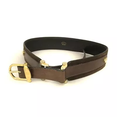 OLD GUCCI Brown Suede Leather 65cm Mens Belt/3X0436 • $15.50