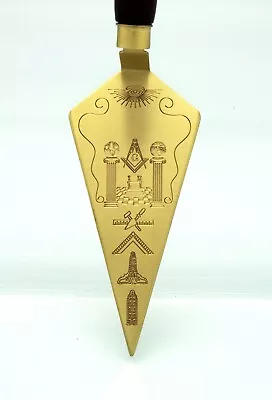 Blue Lodge Master Mason Freemason Masonic GOLD Trowel • $29.99