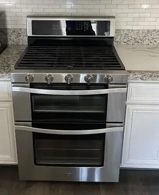 $950 • Buy 6.0 Cu. Ft. Double Oven Gas Range With Center Oval Burner In Stainless Steel
