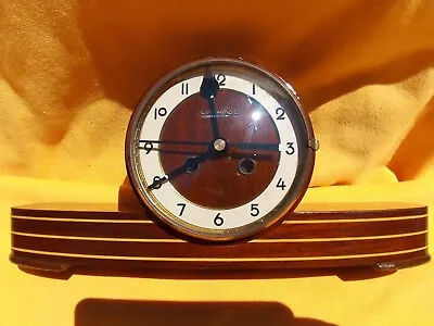 GORGEOUS CONDITION New Quartz Movement  MAUTHE  MANTEL CLOCK GERMANY Quickly Shp • $86.54