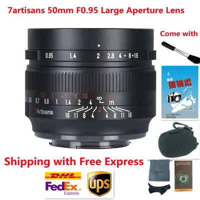$236 • Buy 7artisans 50mm F0.95 Portrait Manual Focus Lens For Sony Nikon Fuji X M4/3 EF-M