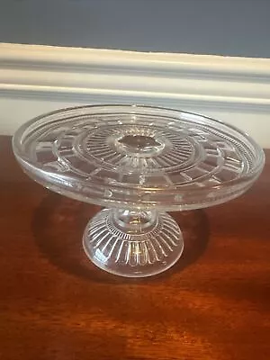 Vintage Cut Glass 3” High Pedestal Dessert/mini Cake Stand 6” Diameter • $20