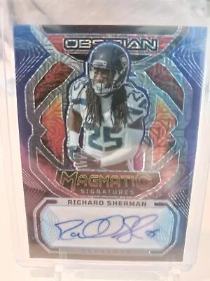 Richard Sherman 2023 Panini Obsidian Magmatic Auto Autograph Card /5 • $27