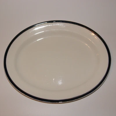£0.99 • Buy Soho Pottery Blue Rimmed Solian Ware Oval Serving Plate 14  X 11 