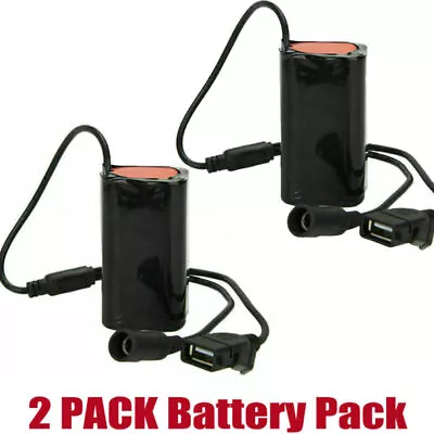 8.4V 6400 MAh Rechargeable Battery Pack Pouch Set For LED Bike Light Head Lamp • £13.91