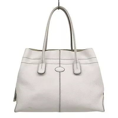 Auth TOD'S New D - White Leather Tote Bag • $160