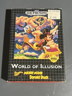 World Of Illusion Mickey Mouse & Donald Duck Sega Genesis Complete CIB • $39