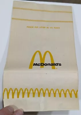 Vintage McDonald's Paper Bag (4#) Unused - Circa Late 70s To Early 80s  • $24.99