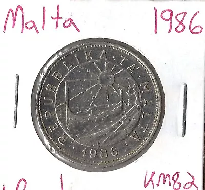 Coin Malta 1 Lira 1986 KM82 • $10.29