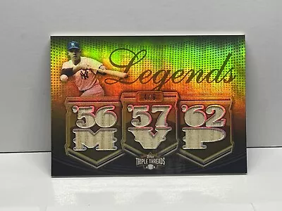 2010 Topps Triple Threads Baseball Relic #TTRL-14 Mickey Mantle 4/9 Double Gold • $650