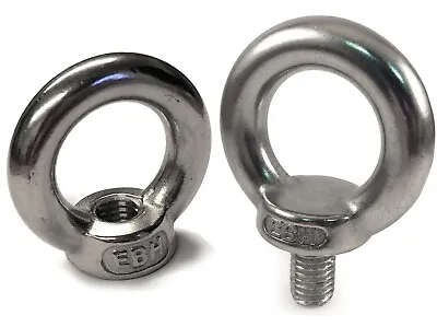 A4 316 Marine Grade Stainless Steel Lifting Eye Nuts / Bolts M6 M8 M10 M12 M16+ • £4.99