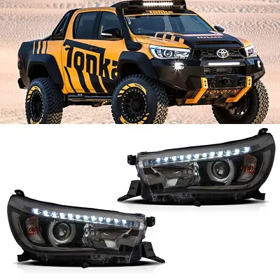 $395.99 • Buy 2x LED Headlight For 2015-2019 TOYOTA HILUX W/ Dynamic Turn Signal Front Lamps