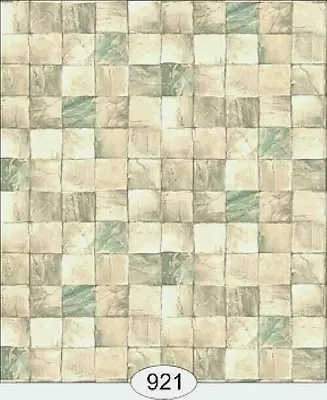 Dollhouse Wallpaper - Itsy Bitsy IB0921 Mosaic Tile Green/Tan • $5.25