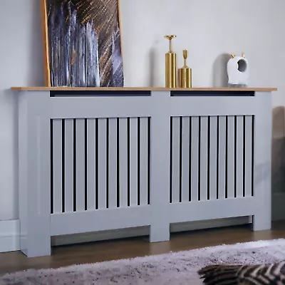 Modern Radiator Cover Small Large Wall Cabinet MDF Slats Wood Grill Furniture • £45.99